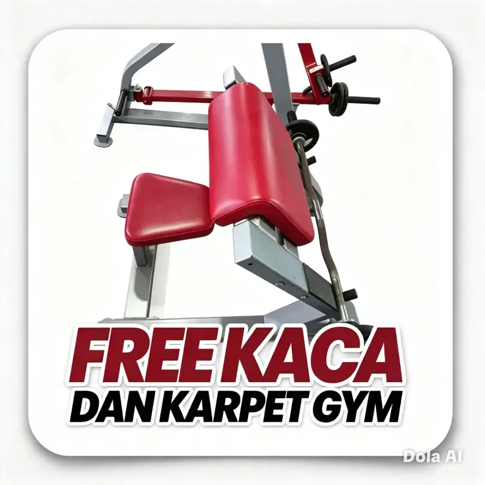 Jual cepat 9 macam alat gym fitness free kaca dan karpet