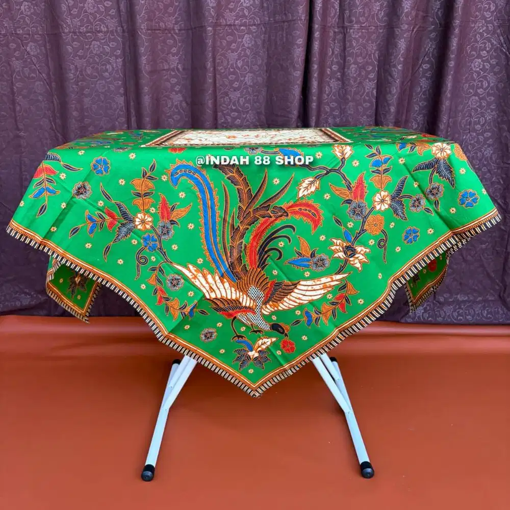 Taplak Meja Tamu Kain / Taplak Meja Guru / Alas Meja Motif Bunga Batik