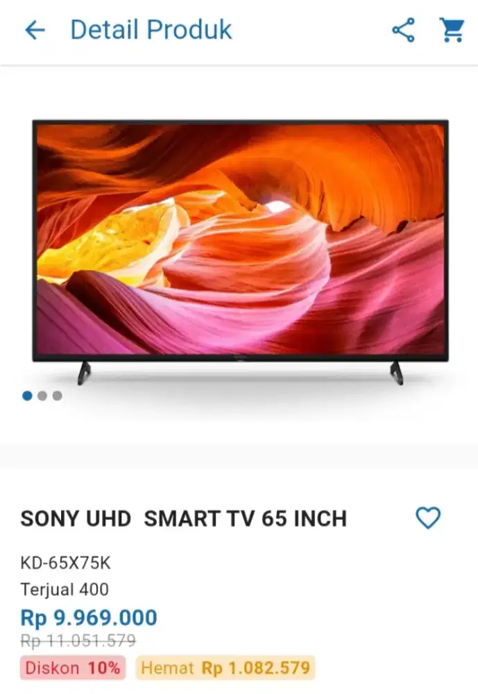 CICILAN SONY UHD SMART TV 65 INCH