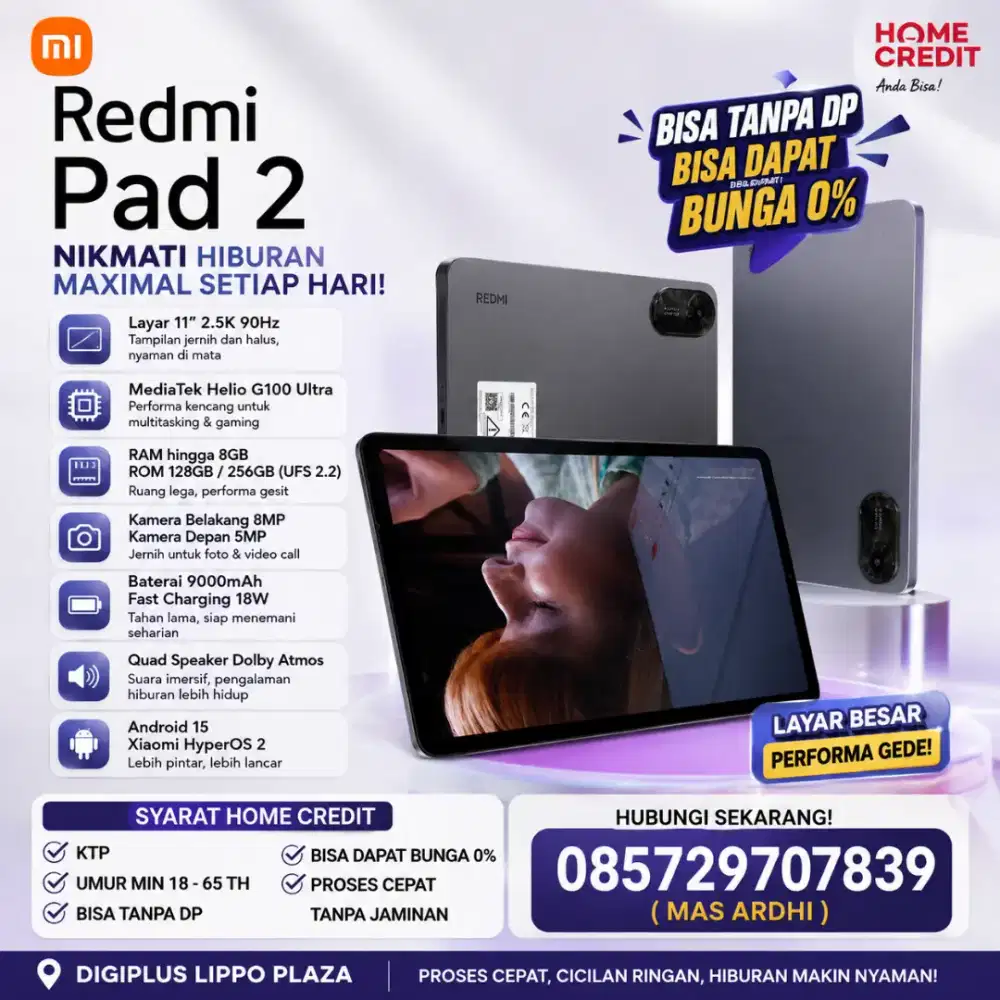 Ready xiaomi redmi pad 2 bisa kredit free 2x angsuran