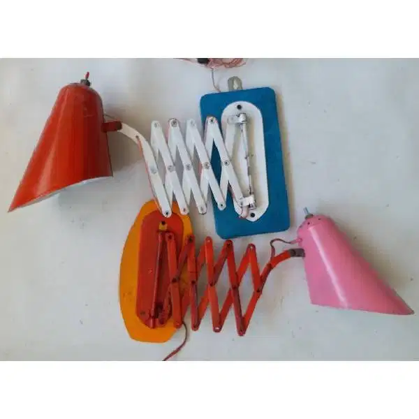 Vintage lampu dinding / lampu baca Germany model molor / scissors desi