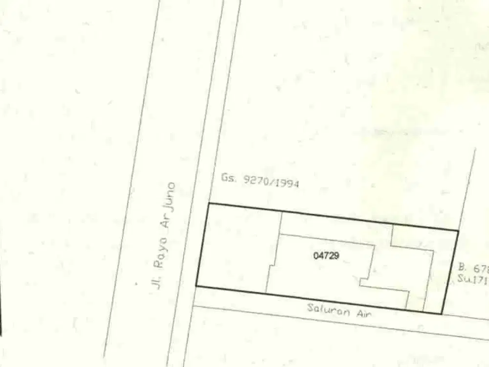 di jual rumah hitung tanah jl raya arjuno surabaya pusat