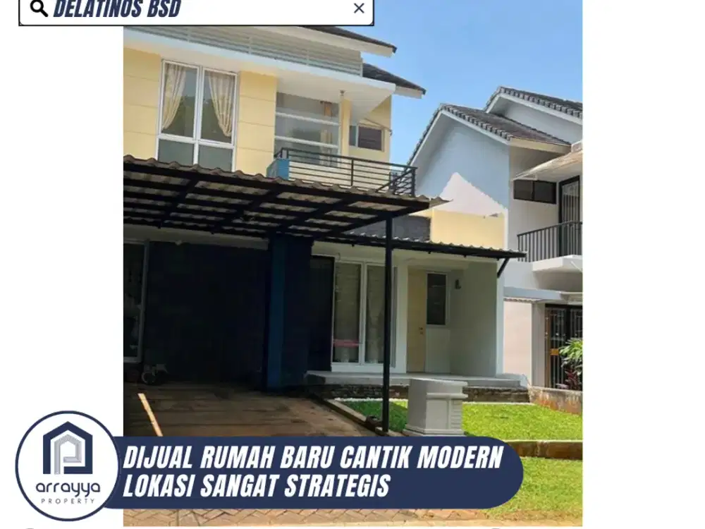 DIJUAL RUMAH CANTIK MODERN 2 LANTAI DI DELATINOS BSD (DMB70)