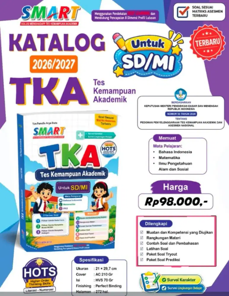 Jual buku TKA penunjang ujian siswa