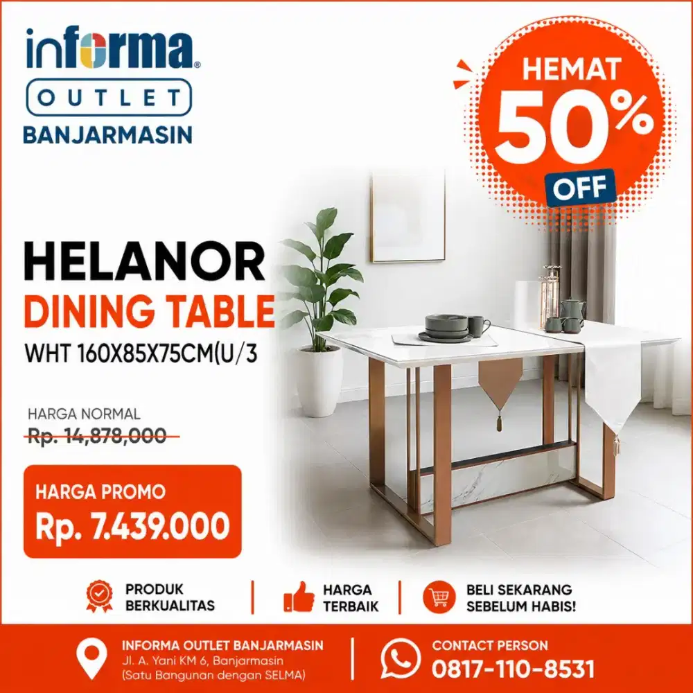 Informa HELANOR DINING TABLE