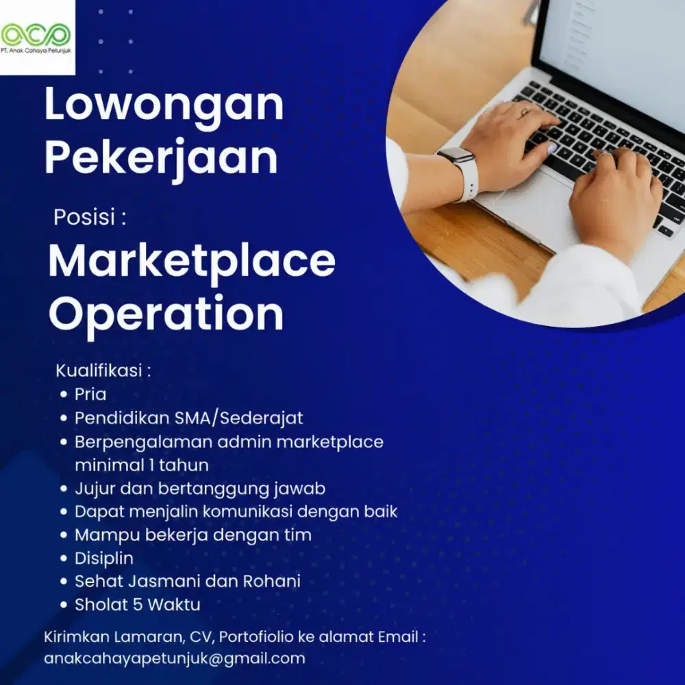 Dicari Karyawan Posisi Marketplace Operations