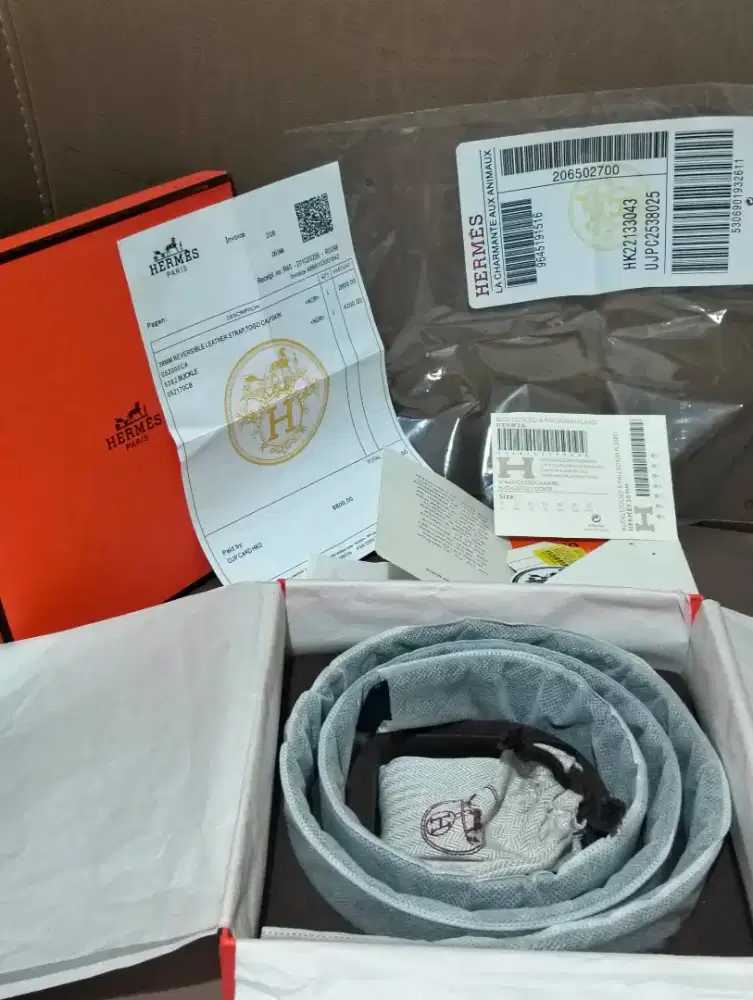 Ikat Pinggang HERMES Paladium Plated Original