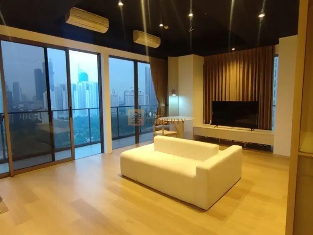 DIJUAL SUDIRMAN HILL RESIDENCE 93,52 m² – 2BR JADI 1BR SPACIOUS, HOOK, DOUBLE BALKON, FULL FURNISHED