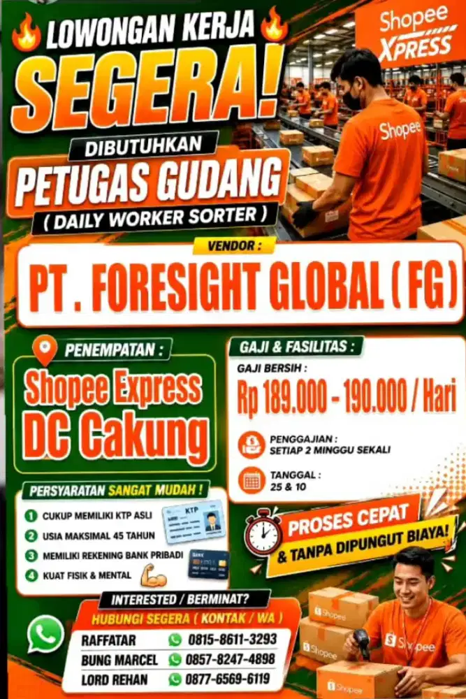 LOKER KHUSUS LAKI-LAKI