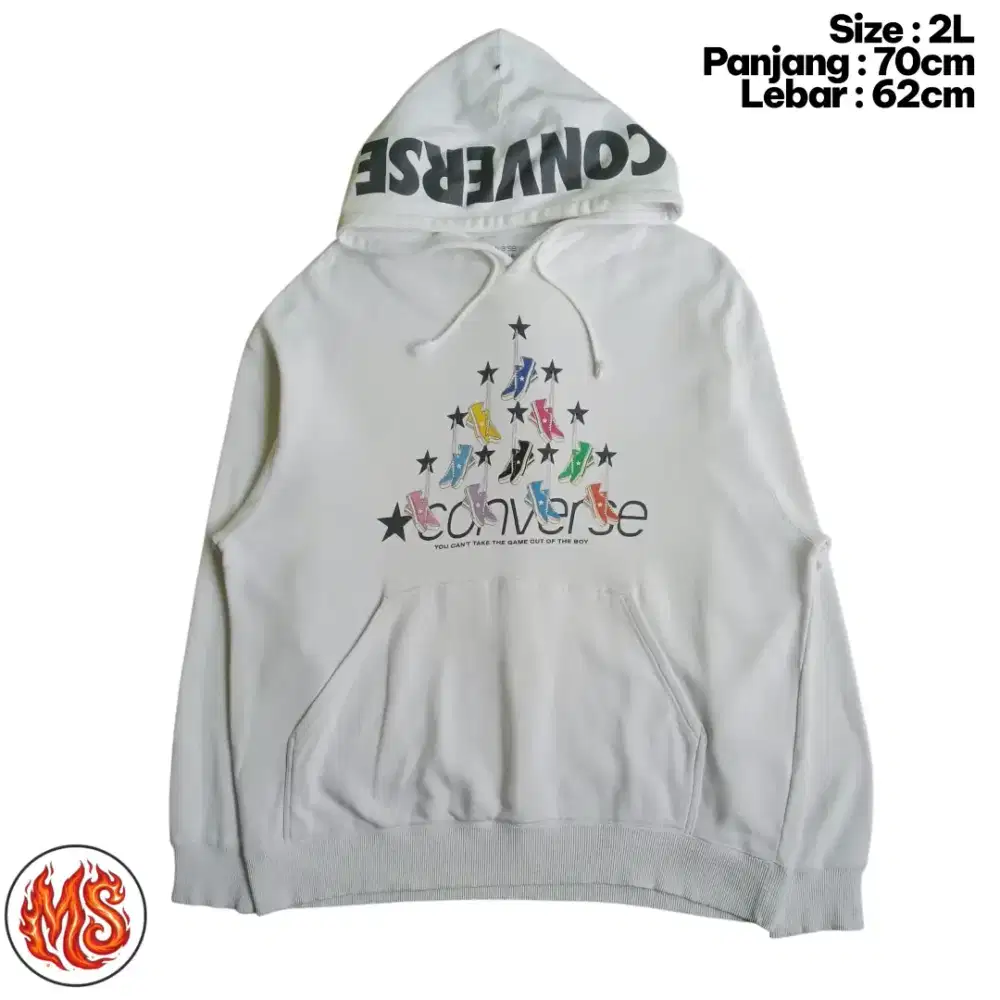 Hoodie CONVERSE white