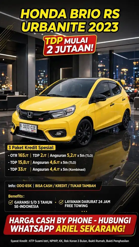 Honda Brio RS URBANITE tahun 2023