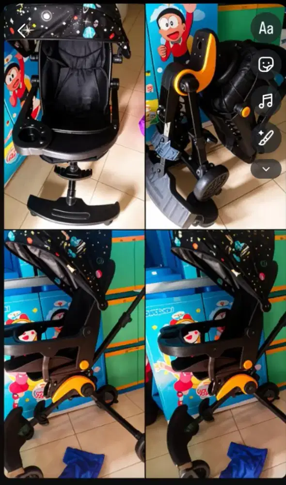 Stroller 2 arah depan dan belakang bisa juga di lipat untung treveling