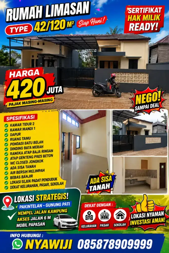 RUMAH CIAMIK SIAP HUNI SHM READY DI PAKINTELAN