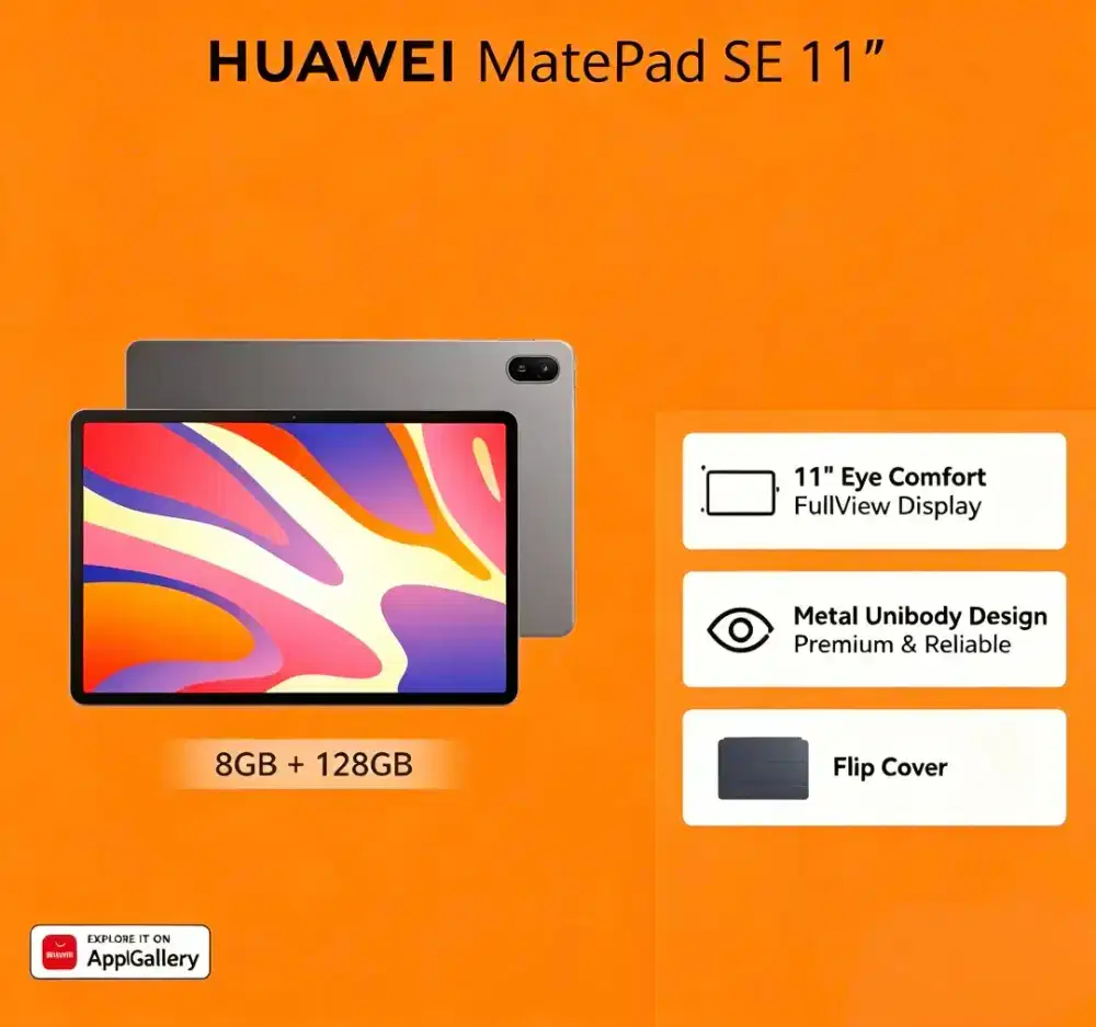 Huawei Matepad Se 11 8/128 free flipcover