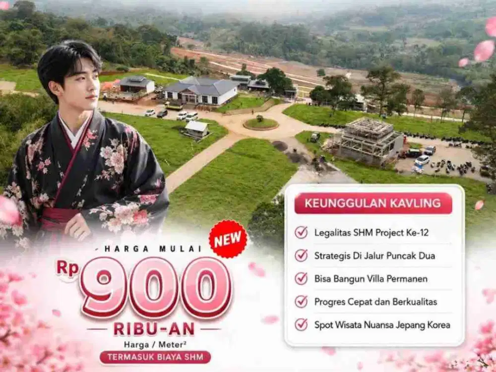 JUAL TANAH MURAH SHM NUANSA ORIENTAL KOREAN & JAPANESE STYLE BOGOR TIMUR
