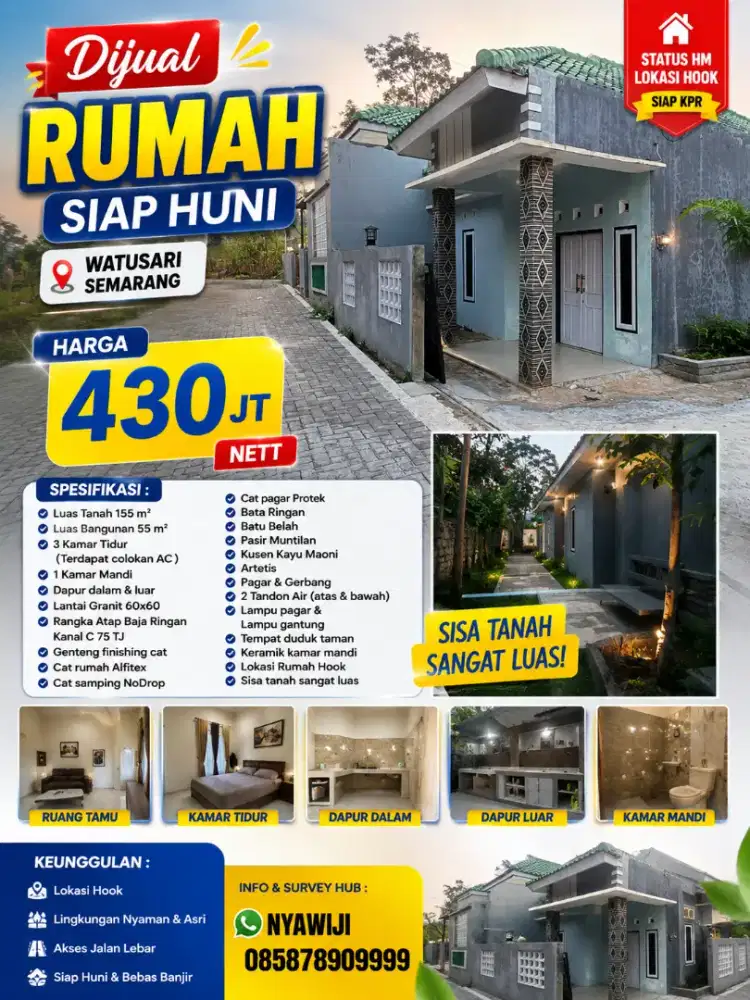 RUMAH READY SIAP HUNI SHM READY DI WATURSARI