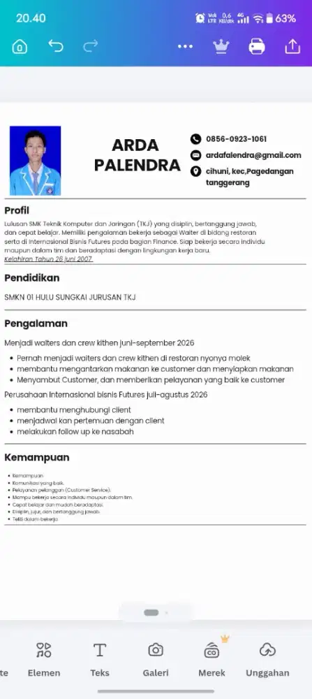 Mencari pekerjaan di bidang fnb