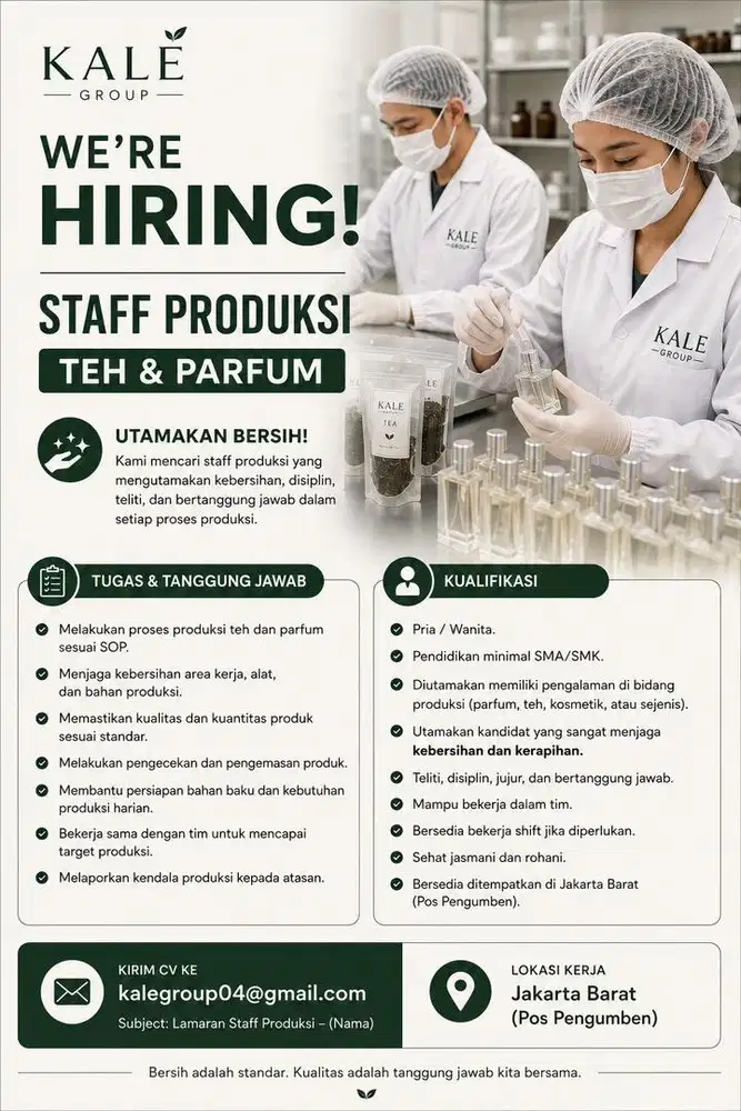 Supervisor / Kepala Produksi