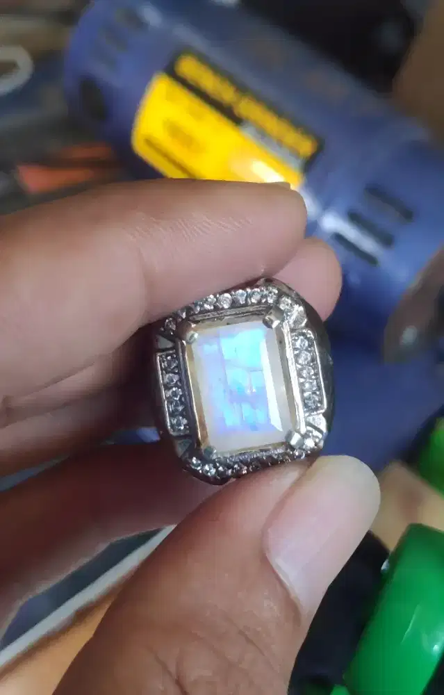 Cincin batu natural moonstone ceylon