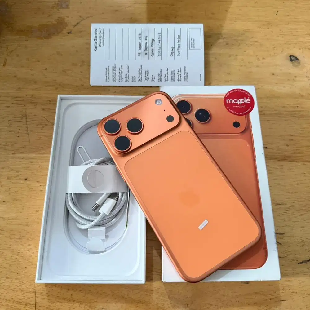 iPhone 17 PRO MAX 256GB Cosmic Orange Garansi iBox Akitf November 2026