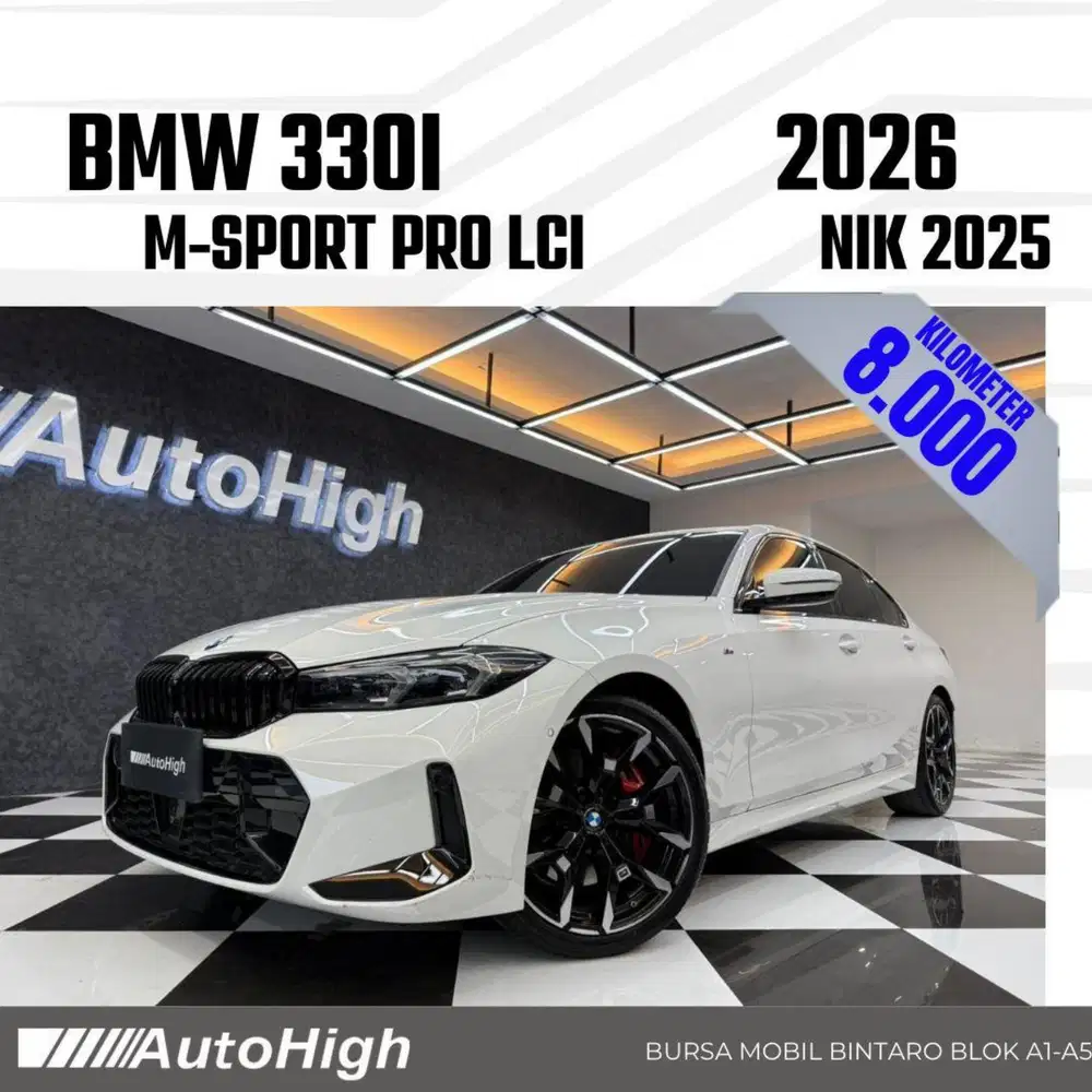 DP10% [Km8.000] 330i M-Sport Pro 2025 White Reg 2026 #AUTOHIGH