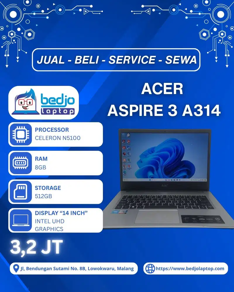 RAM 8GB & SSD 512GB Buat Aktivitas Harian, Acer Aspire 3 A314