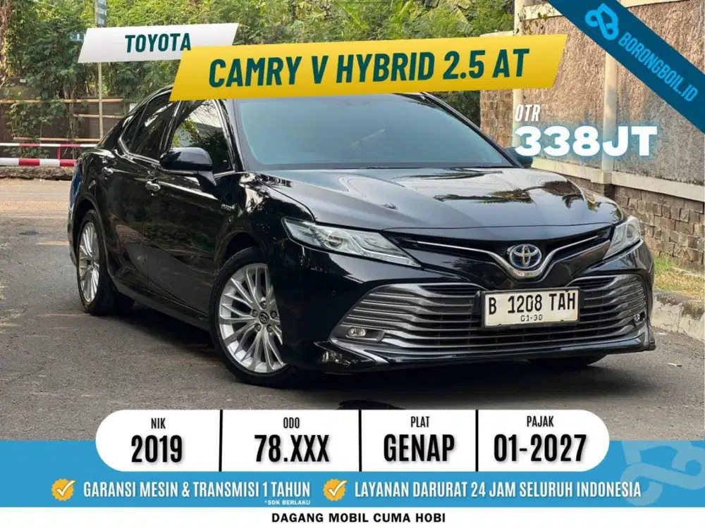 SIAP PAKAI! TOYOTA NEW CAMRY 2.5 HYBRID MATIC 2019 HITAM