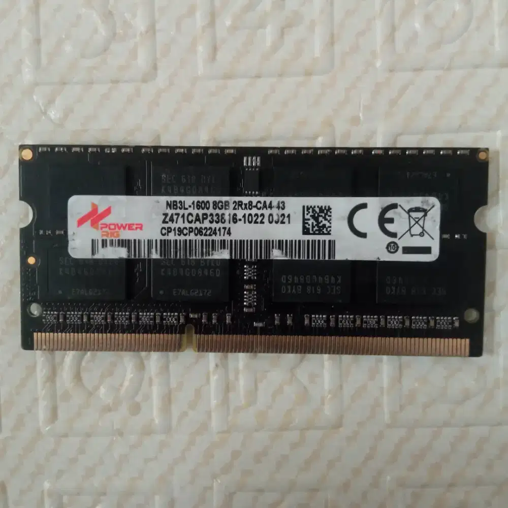 Ram Laptop Sodimm Power Rig DDR3 8GB 1600MHz