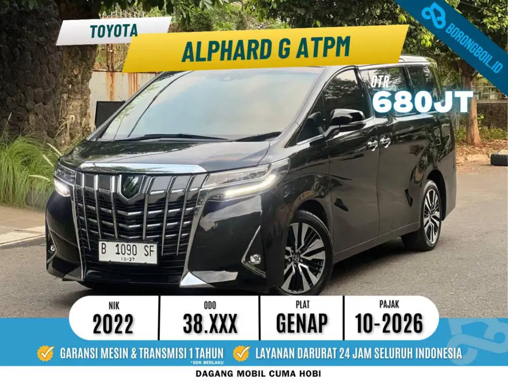 SIAP PAKAI! TOYOTA ALPHARD G ATPM TSS 2022 HITAM