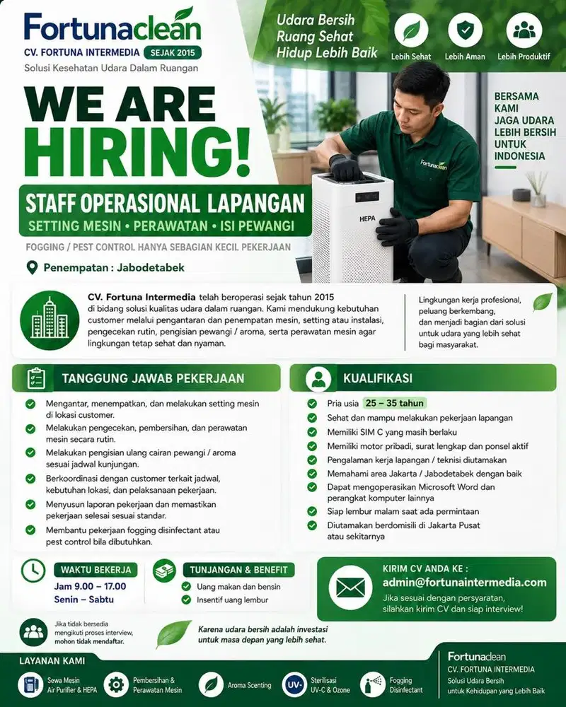 Dibutuhkan Staff Operasional