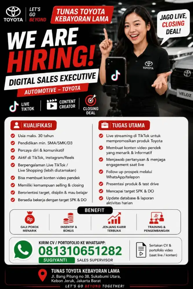 LOWONGAN PEKERJAAN SALES TOYOTA