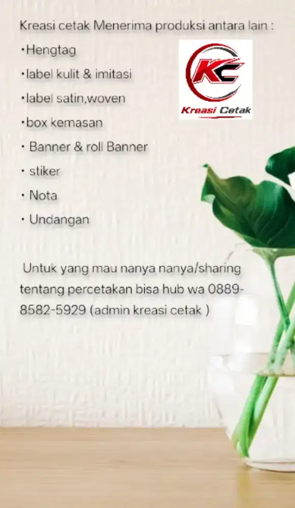 Menerima jasa melayani & memproduksi berbagai jenis cetakan