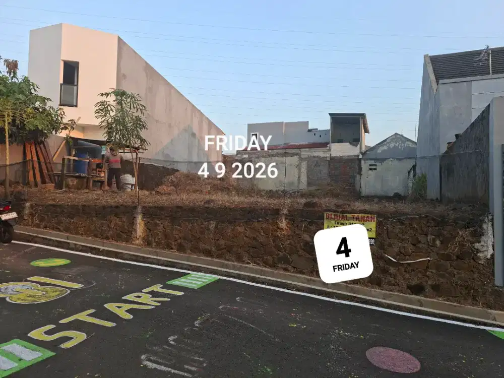 Tanah luas 311m lebar 12+m panjang 24m