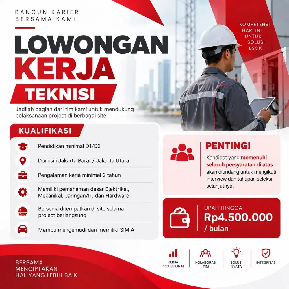 Lowongan Kerja Teknisi