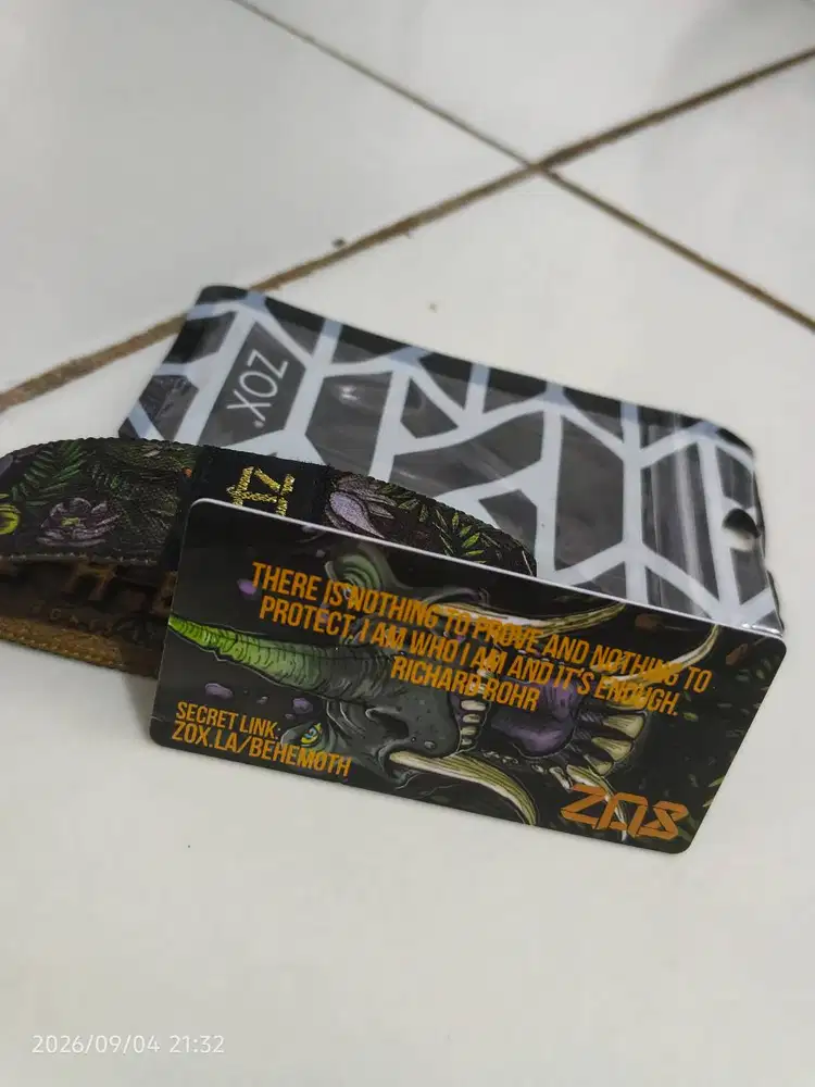 ZOX BEHEMOTH #0053 Original + Collector Card | Collectible Strap