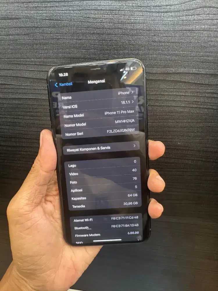 Iphone 11 pro max 64gb sinyal permanen