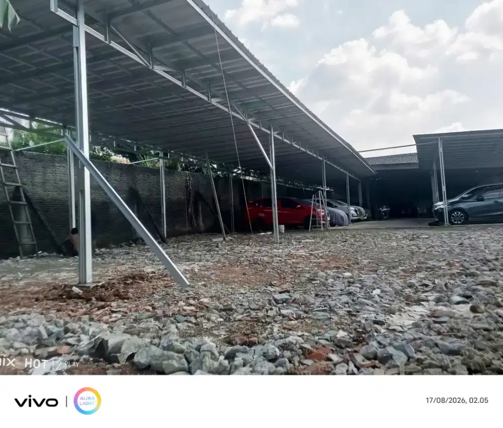 Kanopi baja ringan dan garasi