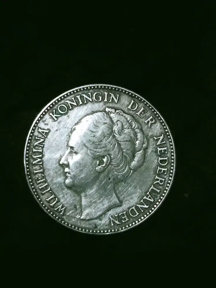 Uang Koin Perak 1 Gulden Ratu
