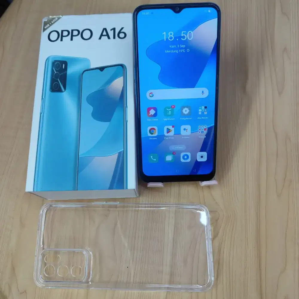 Hp Oppo A16 second ram 4/64 lengkap