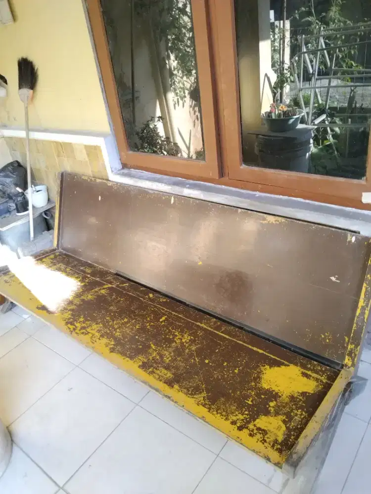 Kursi panjang antik kayu jati asli utuh, jaman penjajahan tahun 40 an