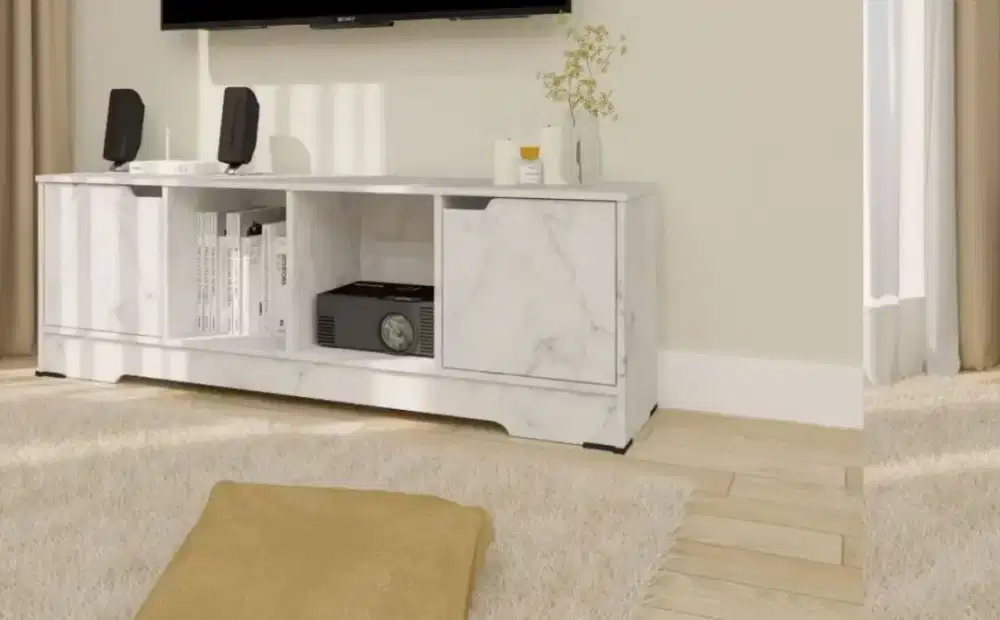 Rak tv minimalis marble