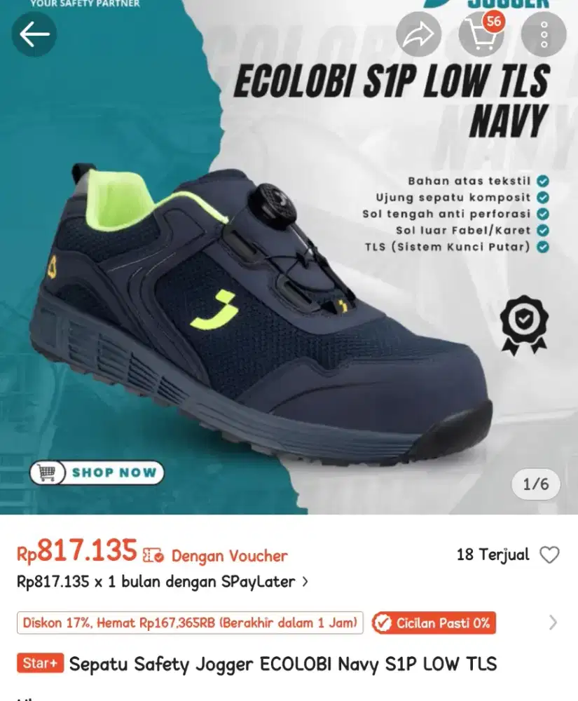 Sepatu safety jogger