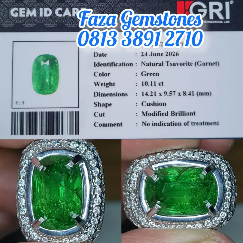 Big Size, Mint Green Tsavorite, ijo seger, body glass,Harga Terjangkau