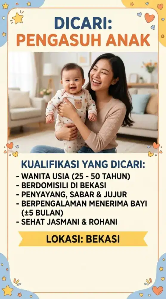 DICARI PENGASUH ANAK