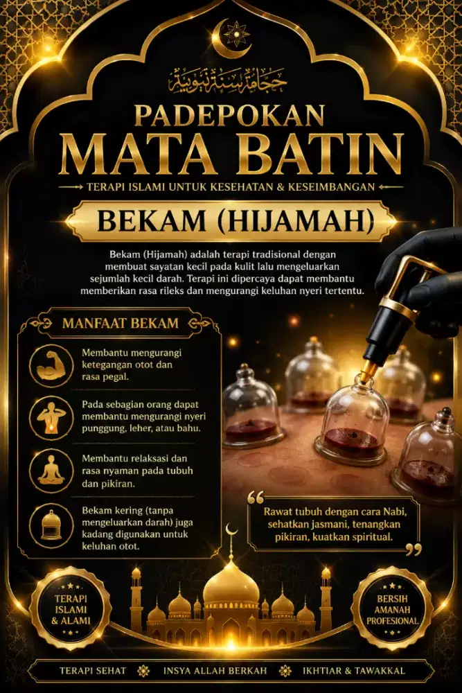 Kami di sini menerima yang ingin Bekam silahkan merapat