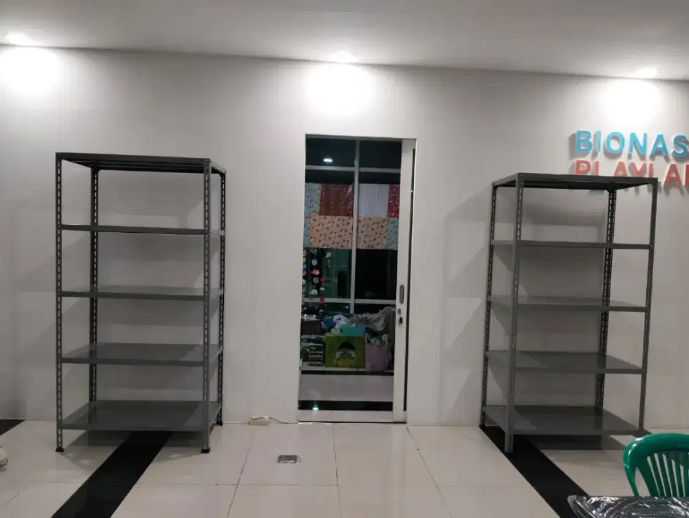 Rak siku besi lubang & rak minimarket