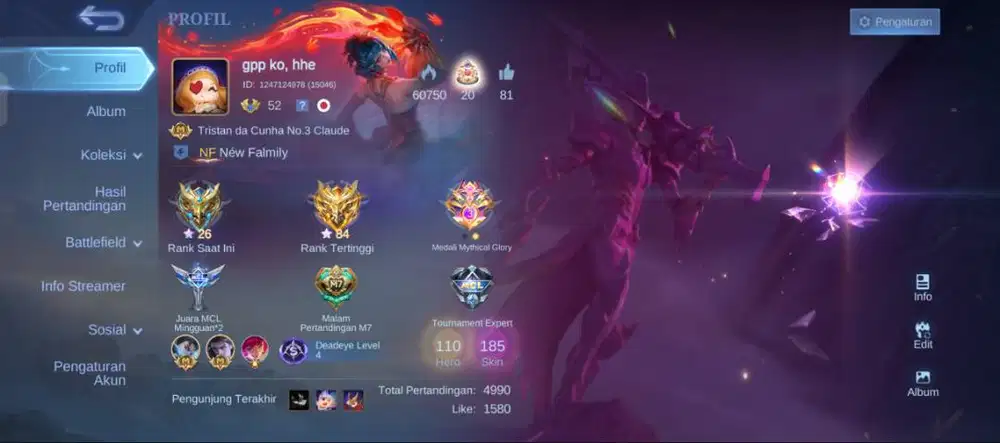 Jual Akun Mobile Legends