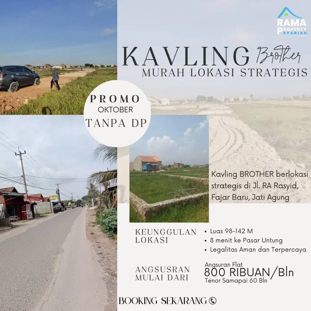 PROMO KAVLING TANPA DP! JATI AGUNG – MULAI 800 RIBU/BLN