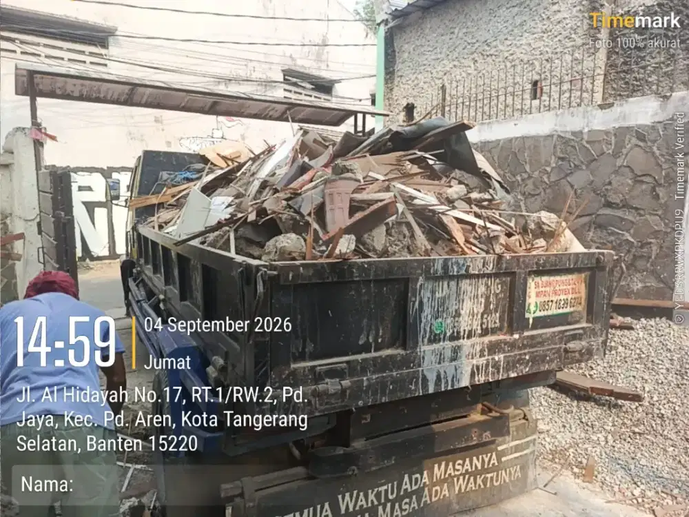 Jasa buang puing dan sampah