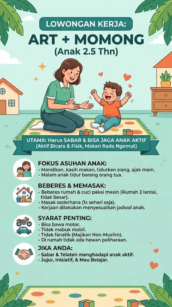 Dicari ART + Momong